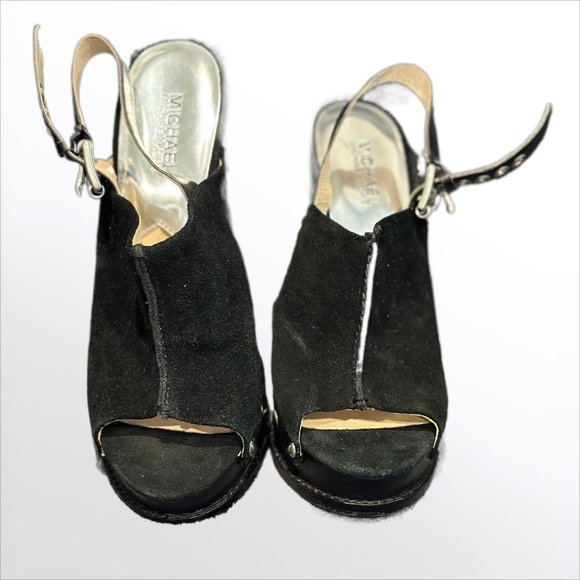 Women's Michael Kors Black Wedge Shoes - Picture 2 of 3